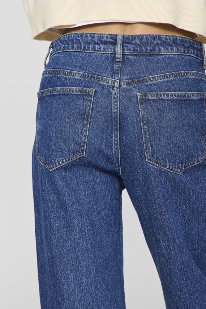 VIKELLY JAF HW STRAIGHT JEANS-NOOS 14084730 Medium Blue Denim/WASH MDB 244